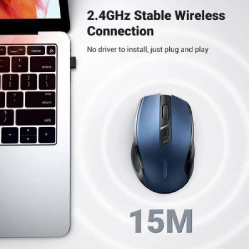Мышка Ugreen MU006 Ergonomic Wireless Blue (15064)