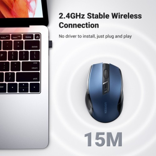 Мышка Ugreen MU006 Ergonomic Wireless Blue (15064)