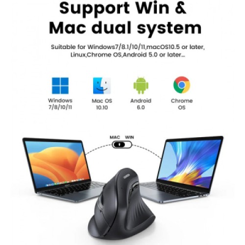 Мышка Ugreen MU008 Vertical Wireless Black (25444)