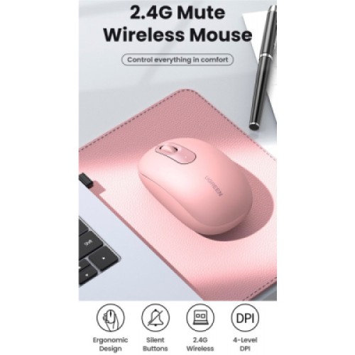 Мышка Ugreen MU105 Wireless Pink (90686)