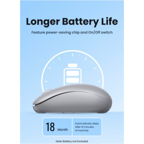 Мышка Ugreen MU105 Wireless Gray (90669)