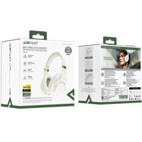 Наушники Acefast H4 ANC Bluetooth Beige (6974316283522)