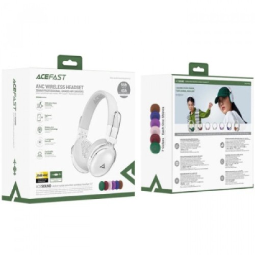 Наушники Acefast H7 ANC Bluetooth Pearl White (6974316283560)