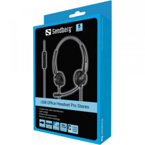 Наушники Sandberg Office Headset Pro Stereo USB Black (126-13)