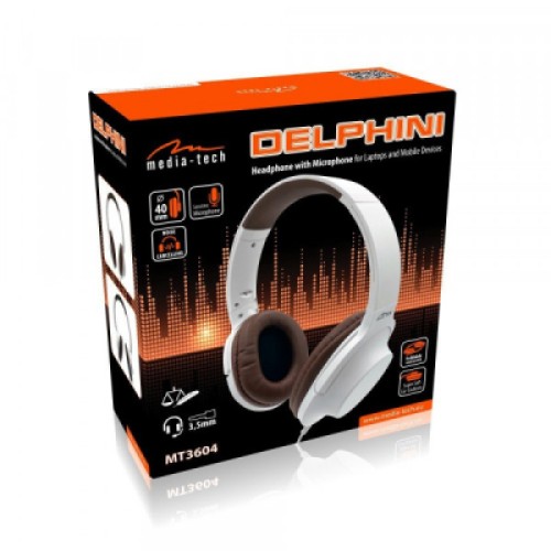 Наушники Media-Tech Delphini White (MT3604)