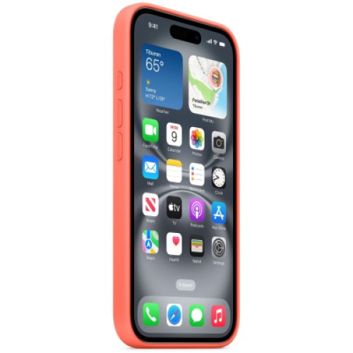 Чехол для мобильного телефона Apple iPhone 16 Silicone Case with MagSafe - Tangerine,Model A3313 (MDGN4ZM/A)