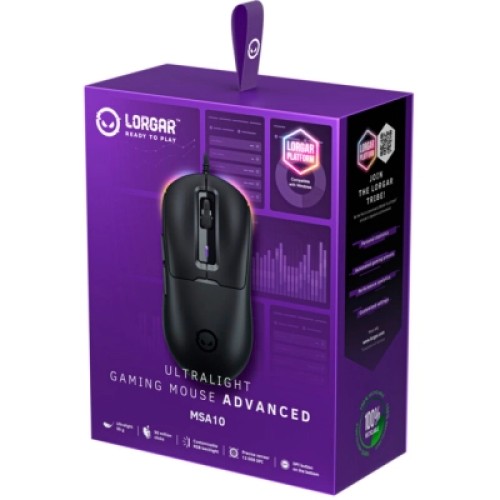 Мышка Lorgar MSA10 Ultralight USB Black (LRG-MSA10-BK)