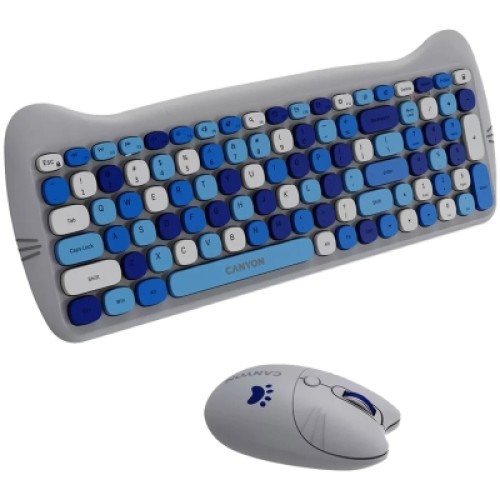 Комплект Canyon HSET-W6 Kitty Edition Wireless UA Blue (CNS-HSETW6BL)