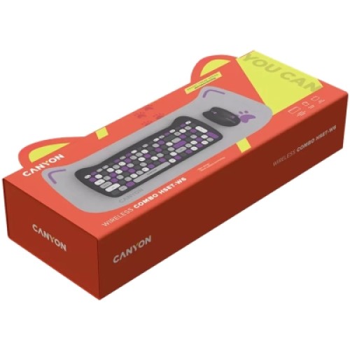 Комплект Canyon HSET-W6 Kitty Edition Wireless UA Violet (CNS-HSETW6VT)