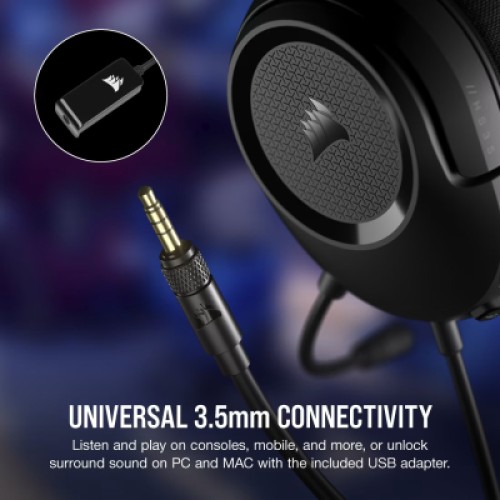 Наушники Corsair HS35 Surround v2 Multiplatform Gaming Carbon (CA-9011386-EU)