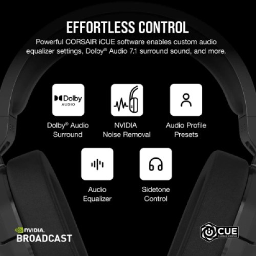 Наушники Corsair HS55 Wireless Gaming Dolby 7.1 Carbon (CA-9011280-EU)