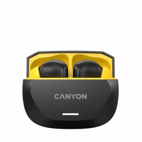 Наушники Canyon Hexagon 7 TWS ANC+ENC Wireless Charge Black/Yellow (CNS-TWS7BY)