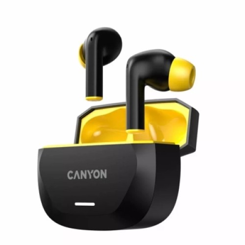 Наушники Canyon Hexagon 7 TWS ANC+ENC Wireless Charge Black/Yellow (CNS-TWS7BY)