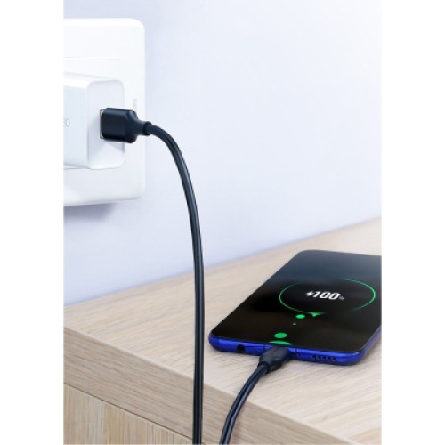 Дата кабель USB 2.0 AM to Type-C 0.5m 3.0A (18W) Nickel Plating US287 Black Ugreen (60115)