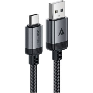 Дата кабель USB 2.0 AM to Type-C 1.2m 3.0A (18W) C20-04 aluminum alloy Black Acefast (6974316283782)