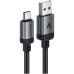 Дата кабель USB 2.0 AM to Type-C 1.2m 3.0A (18W) C20-04 aluminum alloy Black Acefast (6974316283782)