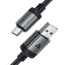 Дата кабель USB 2.0 AM to Type-C 1.2m 3.0A (18W) C20-04 aluminum alloy Black Acefast (6974316283782)