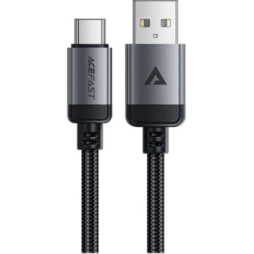 Дата кабель USB 2.0 AM to Type-C 1.2m 3.0A (18W) C20-04 aluminum alloy Black Acefast (6974316283782)