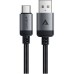Дата кабель USB 2.0 AM to Type-C 1.2m 3.0A (18W) C20-04 aluminum alloy Black Acefast (6974316283782)