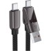 Дата кабель USB-C to USB-C/A 1.2m 3.0A zink alloy C13-04 Black Acefast (6974316282334)