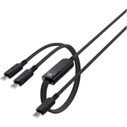 Дата кабель USB 2.0 USB-C 2in1 0.8m + sub 0.4m, 100W, C5-11 Acefast (6974316280149)