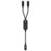 Дата кабель USB 2.0 USB-C 2in1 0.8m + sub 0.4m, 100W, C5-11 Acefast (6974316280149)