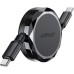 Дата кабель USB-C to USB-C 0.8m 60W dual retraction C13-03 Black Acefast (6974316280132)