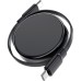 Дата кабель USB-C to USB-C 0.8m 60W dual retraction C13-03 Black Acefast (6974316280132)