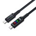Дата кабель USB-C to USB-C 1.2m 100W with display C7-03 Acefast (6974316282778)