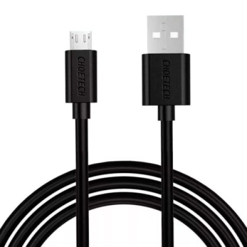 Дата кабель USB 2.0 AM to Micro 5P 1.2m PVC Choetech (AB003-BK)