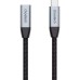 Дата кабель USB-C 3.1 AM/AF 2.0m 10Gbps 100W nylon braid Choetech (XCC-1039-CA-GY)
