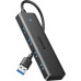 Концентратор Ugreen USB 3.0 to 4хUSB 3.0 0.15m Space Gray CM219 (25851)
