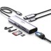 Концентратор Ugreen USB3.1 Type-C to HDMI/USB 3.0x2/RJ45/SD/TF/PD 100W CM512 (60515)