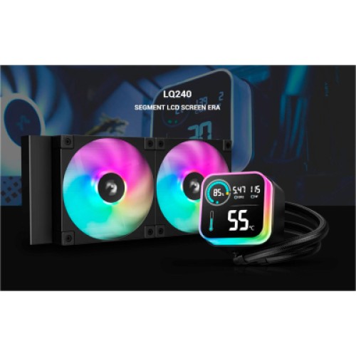 Система жидкостного охлаждения Deepcool LQ240 Black (R-LQ240-BKLSMW-G-1)