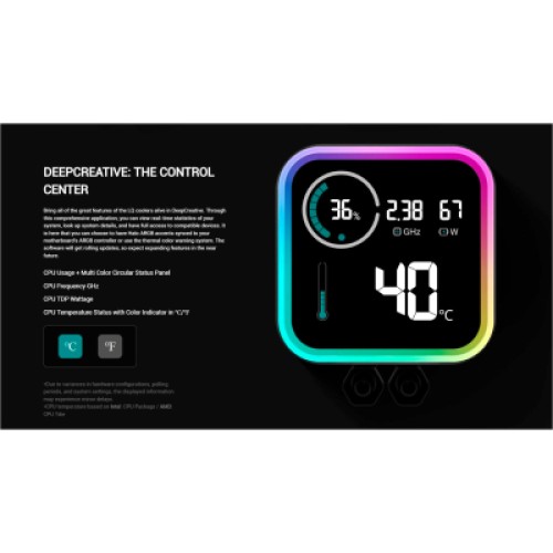 Система жидкостного охлаждения Deepcool LQ240 Black (R-LQ240-BKLSMW-G-1)