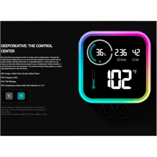Система жидкостного охлаждения Deepcool LQ360 Black (R-LQ360-BKLSMW-G-1)