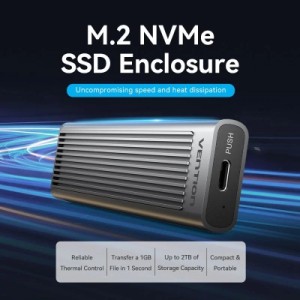 Кишеня зовнішня Vention SSD M.2 (NVME) M-key USB Type-C 3.2 10Gbps Heat Sink Aluminum (KPKH0)