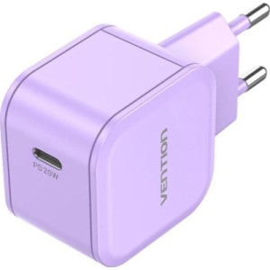 Зарядное устройство Vention 1xUSB-C 20W PD3.0/QC3.0 Purple (FEJV0-EU)