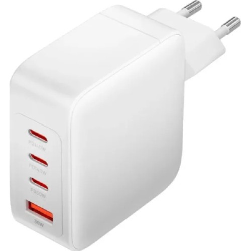 Зарядное устройство Vention 4xUSB 140W (3xUSB-C+USB-A) PD3.1/QC3.0/GaN White (FEIW0-EU)