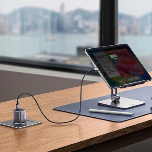 Зарядное устройство Ugreen 1xUSB 30W (USB-C) Gan PD Nexode Mini + PD cable Grey CD319 (25257)