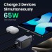 Зарядное устройство Ugreen 3xUSB 65W (2xUSB-C+USB-A) Gan Nexode Fast Charger Grey X553 (35042)