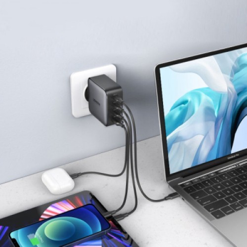 Зарядное устройство Ugreen 4xUSB 100W (3xUSB-C+USB-A) Gan Tech Fast GAN Charger black CD226 (40747)