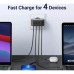 Зарядное устройство Ugreen 4xUSB 100W (3xUSB-C+USB-A) Gan Tech Fast GAN Charger black CD226 (40747)