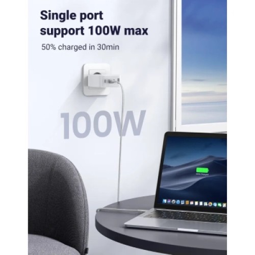 Зарядное устройство Ugreen 4xUSB 100W (3хUSB-C+USB-A) Gan white CD226 (15337)