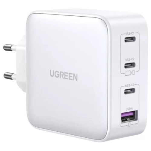 Зарядное устройство Ugreen 4xUSB 100W (3хUSB-C+USB-A) Gan white CD226 (15337)