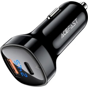 Зарядное устройство Acefast 2xUSB 66W (USB-C + USB-A) B4 with digital display (6974316280392)