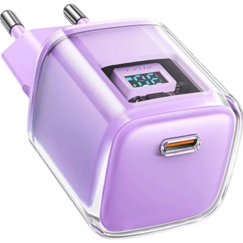 Зарядное устройство Acefast 1xUSB-C 30W Gan A53 Fast Charger alfalfa purple (6974316282365)