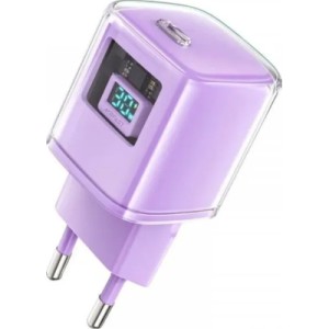 Зарядное устройство Acefast 1xUSB-C 30W Gan A53 Fast Charger alfalfa purple (6974316282365)
