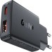 Зарядное устройство Acefast 2xUSB 30W (USB-C+USB-A) Gan A69 ultra-thin Fast Charger Black (6974316282709)