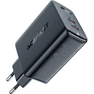 Зарядное устройство Acefast 2xUSB 50W (USB-C+USB-C) Gan A29 Fast Charger Black (6974316281443)